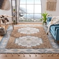 thumbnail image 2 of SAFAVIEH Saffron Beta Geometric Wool Area Rug, Taupe/Ivory, 8' x 10', 2 of 11