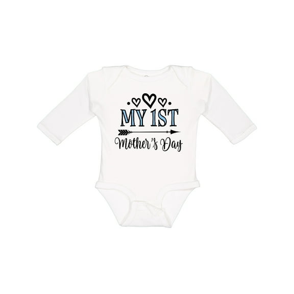 Inktastic My 1st Mothers Day Girls Long Sleeve Baby Bodysuit