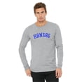 thumbnail image 2 of Daxton Retro Kansas Arch Font Long Sleeves T Shirt Soft Medium Weight Cotton, Hgray Tee Royal Font, 1XL, 2 of 2