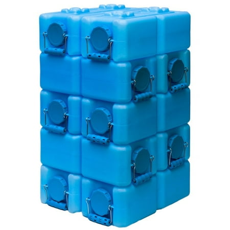 Mix 3.5 Gallon Tin - WaterBrick Blue Polyethylene 3.5-gallon BPA-free Water Storage Container (Set of 10)