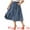 Navy Blue, variant on DARING DIVA Women's Plus Pleated High Waist Midi Casual Floral Skirt 1X Navy Blue