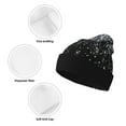 thumbnail image 3 of Yiaed Silver Glitter1 Print Winter Beanie for Men Women, Fleece Lined Beanie Soft Warm Knit Hat Ski Stocking Cuffed Ca, 3 of 6