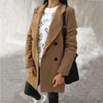 thumbnail image 3 of Vedolay Coat for Women Casual Blazer Jackets for Women 2023 Long Sleeve Cloth with Pockets,Brown XL, 3 of 5