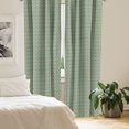 thumbnail image 2 of Ambesonne Ethnic Window Curtains, Boho Geometric Squares Art, Each 28" W x 84" L, Olive Green and Multicolor, 2 of 4