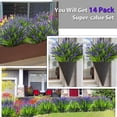 thumbnail image 3 of 24 Bundles Artificial Flowers for Outdoors, Artificial Plants UV Resistant Fake Flowers Greenery Shrubs Plants for Decoration Outdoor Plants Hanging Planter Home Garden Decor, 3 of 5