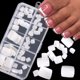thumbnail image 2 of 100pcs Square False Toe Nails Full Cover White Artificial Fake Toenail Acrylic Foot Nail Art Tips Manicure Tools, 2 of 5