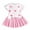 ZF Pink, variant on Toddler Girl Outfit Valentine's Day Short Sleeve Hearts Printed T Shirt Tops Skirt Outfits Baby Girl Clothes Red 18 Months-24 Months