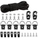 thumbnail image 1 of Kit De Montaje De Cubierta De Kayak Juego De Montaje De Cuerda Elástica De 8 Pies Con Cordón De Nylon Elástico Tornillo De Acero Inoxidable Anillos En C Ganchos En J Traje De Almacenamiento seitruly VI009403-02, 1 of 7