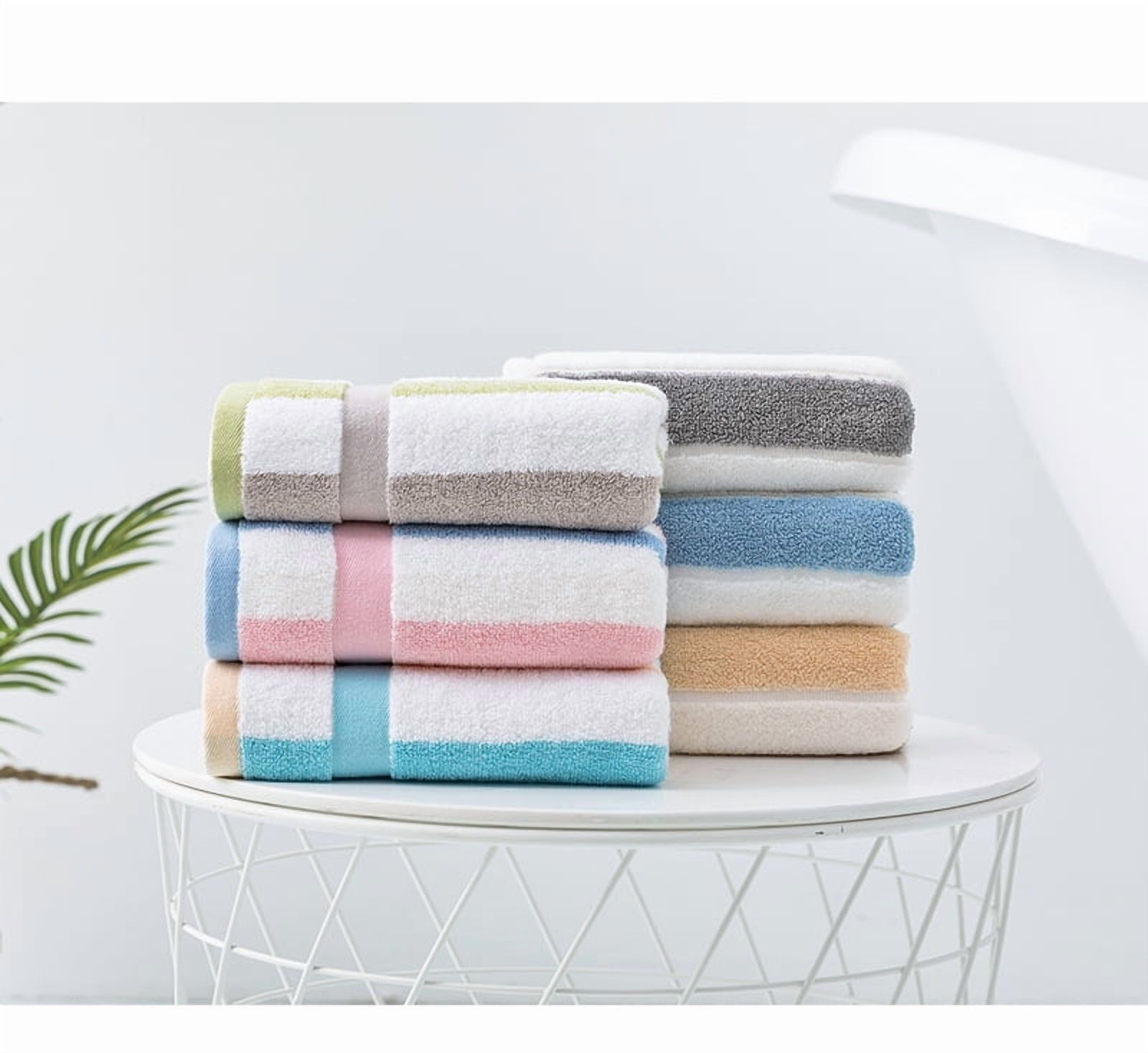 Zhuge 6 Pack Gray Striped Cotton Hand Towels 13x30 Inches, Super Soft Highly Absorbent Decorative Towel Set for Bathroom, Kitchen & Guest Rooms