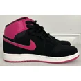 thumbnail image 2 of N I-K-E A i r-Jor-dan 1 Mid Retro Vivid Black Pink GS Size 8Y Wms 9.5, 2 of 6
