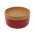 thumbnail image 1 of Ceramic And Cork Large Breathable Produce Bowl With Lid To Naturally Extends Produce Freshness Natural Cork And Red Ceramic, 1 of 5