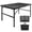 3 FT, variant on Camping Table with Mesh Desktop, Lightweight & Portable Small Folding Grill Table Black
