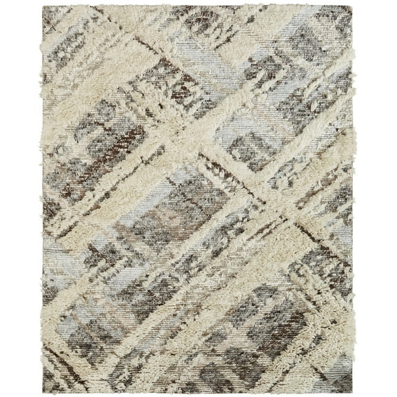 Kalaty Polaris Area Rug PO-016 Parchment/Greys Scratches Faded 7' 9" x 9' 9" Rectangle