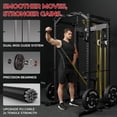 thumbnail image 5 of Mikolo Power Rack Cage, 1200LBS Weight Cage Home Gym with 800LB Capacity Adjustable Weight Bench, 1500LB Capacity Barbell and 230LB Black Plate Set, 5 of 15