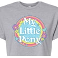 thumbnail image 3 of My Little Pony - Retro Rainbow Badge - Junior's Cropped Tee, 3 of 5