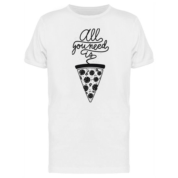 Slice Of Pizza Funny  T-Shirt Men -Image by Shutterstock, Male Medium