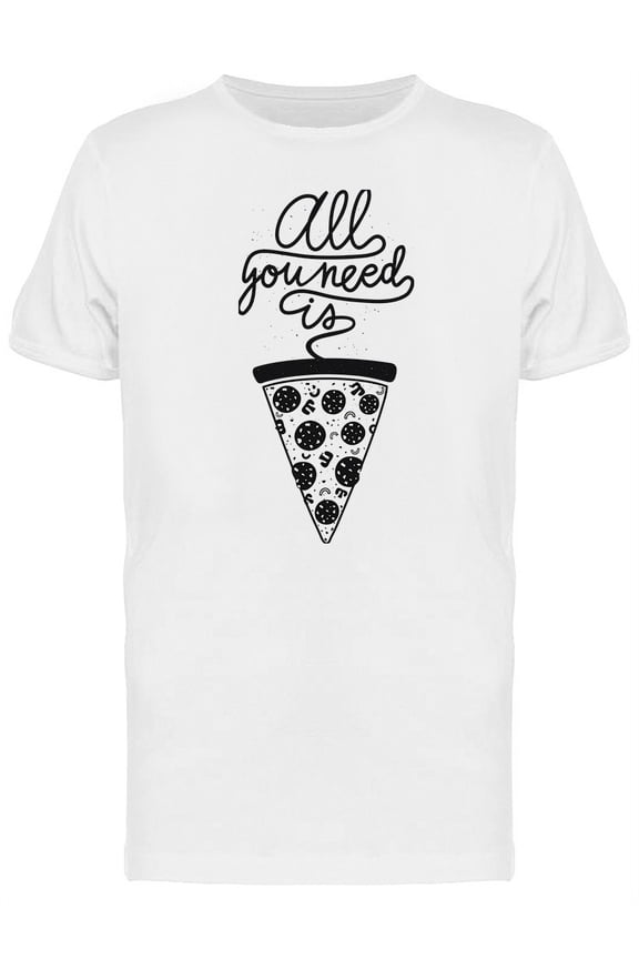 Slice Of Pizza Funny  T-Shirt Men -Image by Shutterstock, Male Medium