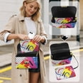 thumbnail image 4 of Pzuqiu Colorful Geometric Women Leather Crossbody Bag Exquisite Minimalist Women Leather Crossbody Bag with Chain Strap Functional Trendy for Party and Special Occasions, 4 of 7