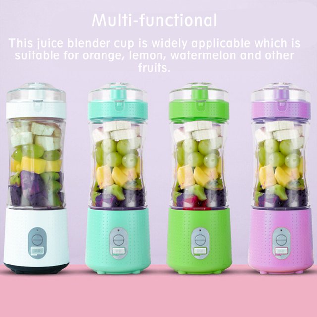 Maoww 400ML Electric Automatic Juicer Rechargeable Fruit Extractors Juice Blender Cup Juicing Mixer Milkshake Kitchen Outdoor Purple