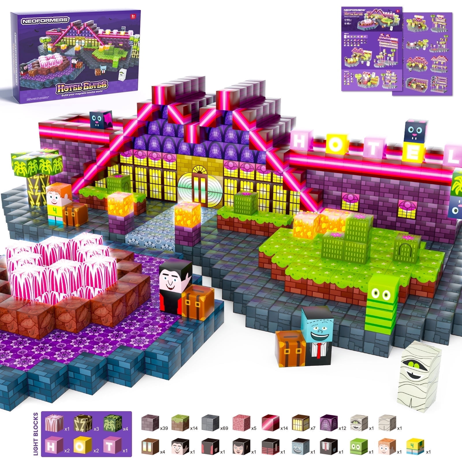 Annexfun, Magnetic Blocks, 100PCS STEM Educational Building Set