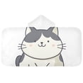 thumbnail image 5 of Yayeee Kids Hooded Towels Toddler Soft Absorbent Beach Bathing Wrap 50" x 23.5", Black Cute Cat, 5 of 5