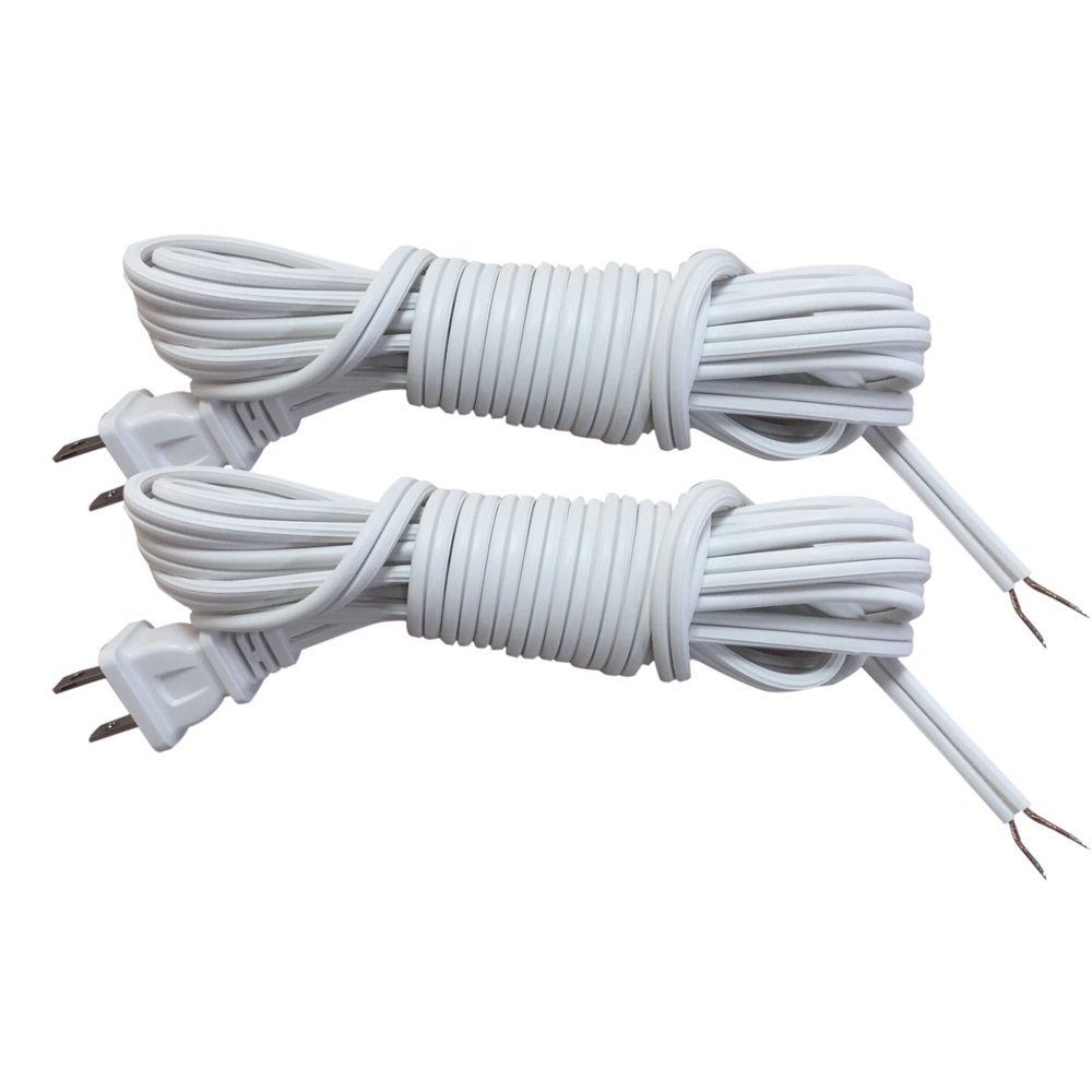 Royal Designs White 8 Foot Replacement Lamp Cord with Molded Plug SPT2