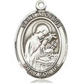 thumbnail image 3 of Extel Medium Oval Pewter St. Aloysius Gonzaga Pendant with 18" chain, Made in USA, 3 of 10