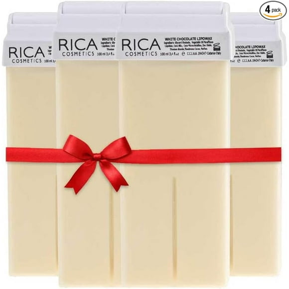 Rica Wax White Chocolate Roll-On Wax Kit (Set of 4 Refill Wax) 100 ML - Made in Italy