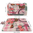 thumbnail image 2 of Awypu Roses Square Outdoor Picnic Mat for Camping, Park, Beach, Grass, Outdoor 58.3x58.3in, 2 of 6