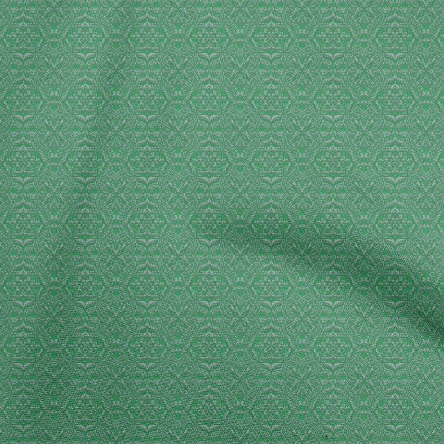 oneOone Polyester Spandex Green Fabric Floral Craft Projects Decor Fabric Printed By The Yard 56 Inch Wide