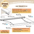 thumbnail image 3 of 13' × 9.8' Retractable Awning Patio Outdoor Sunshade Shelter UV Protection Waterproof, Beige, 3 of 8