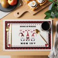 thumbnail image 2 of Mother's Day Placemats Set of 6, Gnome HOME IS WHERE MOM IS LOVE Non-Slip Place Mats Washable Table Mats for Kitchen Dining Table Decorations Indoor/Outdoor, 2 of 9