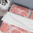 thumbnail image 4 of Designart 'Tropical Retro Foliage Coral I' Mid-Century Modern Duvet Cover Set, 4 of 4
