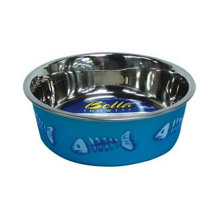 UPC: 0842982077508 | Loving Pets Bella Bowls Stainless Steel Small Blue Cat Bowl