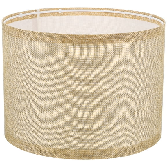 HONMEET Khaki Linen Drum Lamp Shade for Desk, Table, and Wall Lamps - Decorative Indoor Light Cover