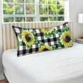 thumbnail image 7 of GZHJMY Sunflower King Pillowcase Super Soft Cozy Plush Pillow Case with Zipper for Sofa Bed Couch, 20 x 40 Inch, 7 of 7