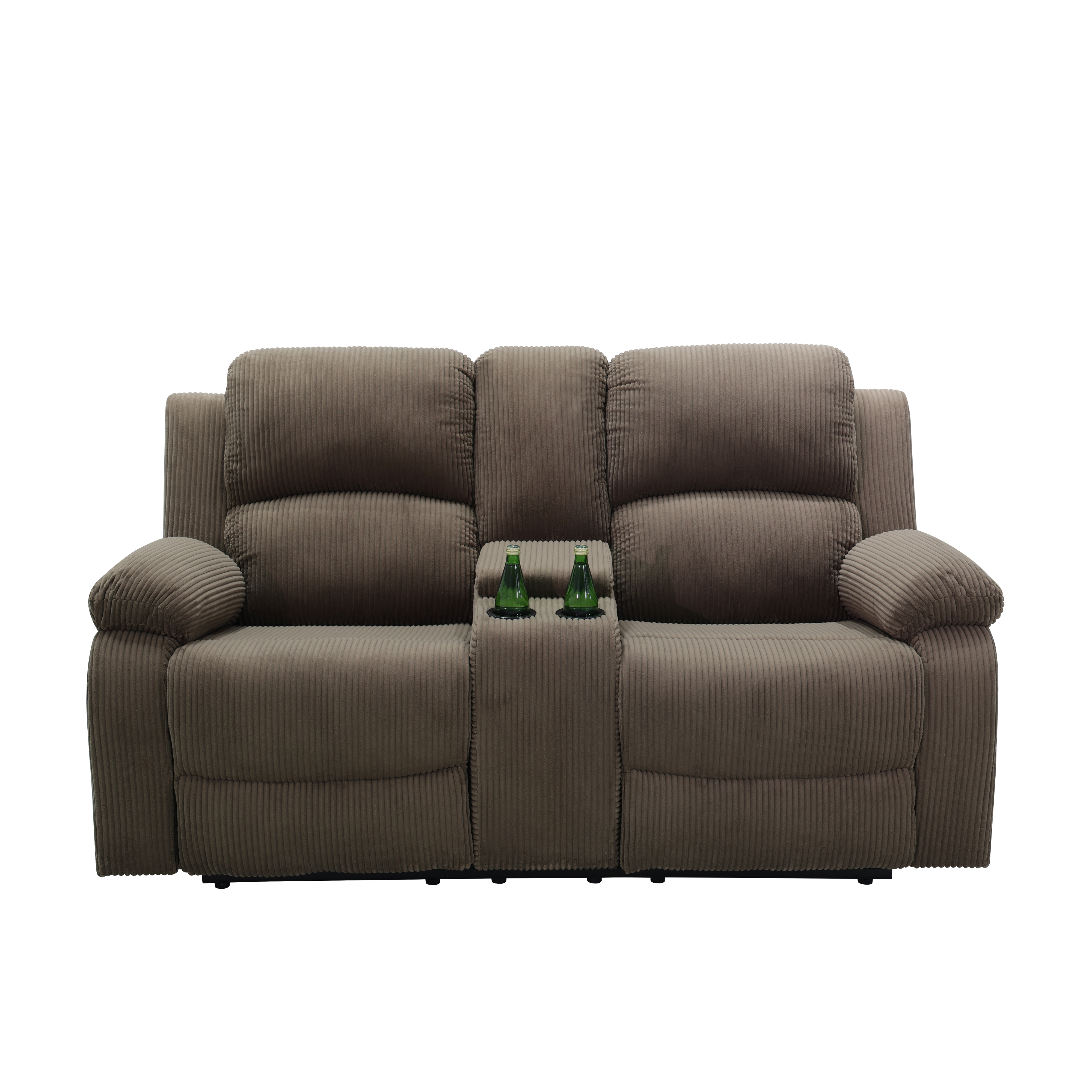 MAYEERTY 2-Seater Recliner Loveseat Sofa, Thick Stuffed Fabric with Storage for Couple Leisure Spaces Living Room