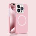 thumbnail image 1 of Fluorescent For Magsafe Liquid Silicone Phone Case For iPhone 16 15 14 Plus 11 12 13 Pro Max Shockproof Candy Jelly Soft Cover Light Pink For iPhone 11Pro Max, 1 of 6