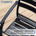 thumbnail image 6 of Patio Chairs Set of 6, Stackable Black Metal Dining Chairs with Armrest - 300LBS Capacity, Ideal for Garden & Backyard, 6 of 6