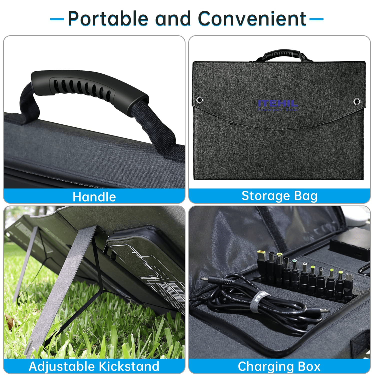 ITEHIL 100W Foldable Monocrystalline Solar Panel