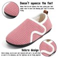 thumbnail image 2 of Knivor Closed Back Slippers for Women Slipper Socks Textured Solid Adjustable Hook and Loop Fuzzy Fleece Indoor Outdoor Non Slip House Shoes, 2 of 8
