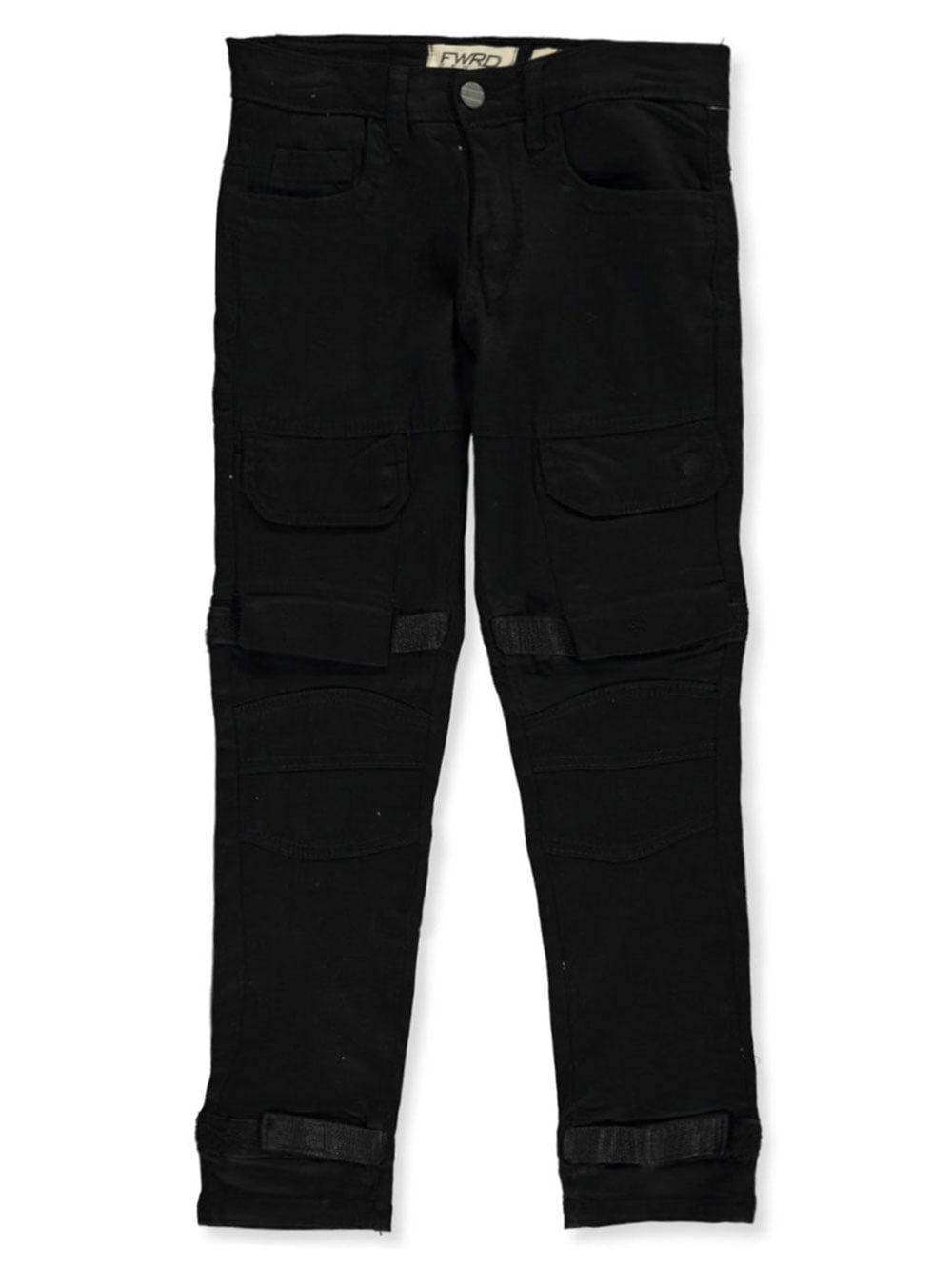 FWRD - FWRD Boys' Ripstop Strapped Slim Fit Twill Jeans - black, 18 ...