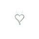Pendentif Coeur Cubique en Zircone d'Avril en Or Blanc 14 Ct 0.50 CT TGWValentine Cadeau de Jour – image 1 sur 5