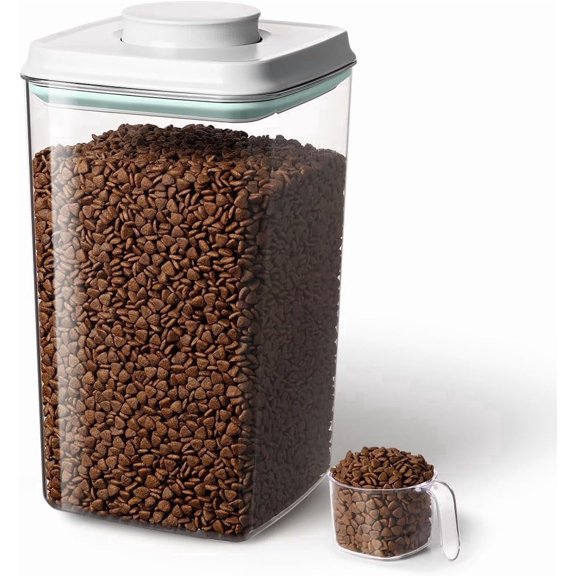ANKOU Pop Lid Dog Food Storage Container, 4L Airtight with Scoop – Stackable for Kibble
