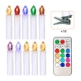 thumbnail image 4 of Yeacher 10 PCS Flameless Candles with Remote Control Realistic Color Changing LED Candles Battery Powered, 4 of 8