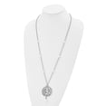thumbnail image 5 of Stainless Steel Necklace with Pendants Chain Polished FWC Pearl & CZ Glass 30in w/2in ext 30 inch, 5 of 6