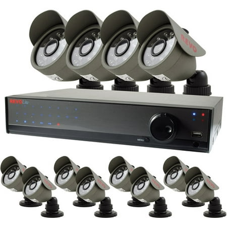 Revo Lite 16-Channel 1TB DVR Surveillance System with Twelve 450TVL Bullet Cameras
