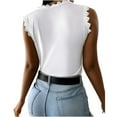 thumbnail image 2 of Summer Women's Sleeveless Lace Tank Tops Crew Neck Casual Elegant Lace Camisole Tops, 2 of 4