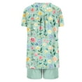 thumbnail image 5 of Lopecy-Sta Pajamas for Women Set Summer Home Wear Women's Pajama Sets Short Sleeve with Shorts Soft Sleepwear Loungewear Cute Printed Pj Sets, 5 of 6