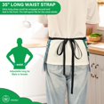 thumbnail image 3 of Yayeee Waist Apron with Pockets for Cooking Waterproof Half Server Aprons, Green Seaside, 3 of 7